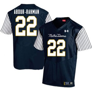 Notre Dame Fighting Irish Men's Kendall Abdur-Rahman #22 Navy Under Armour Alternate Authentic Stitched College NCAA Football Jersey EYS7199CA